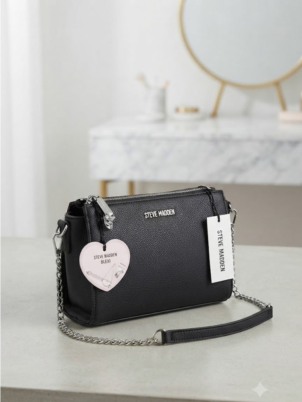 Steve Madden Black Mini Crossbody Bag